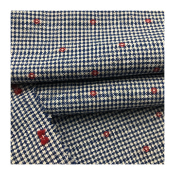 Whole sale 100% cotton yarn dyed swissdot check fabric for dress